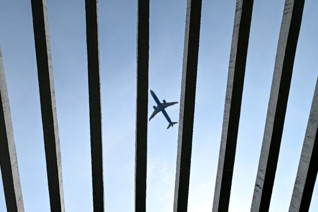 An airplane flies over Chennai in India in June. The aviation sector in India has grown at