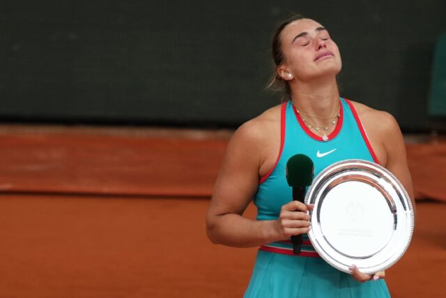 Aryna Sabalenka suffered her second successive Grand Slam final defeat at the French Open