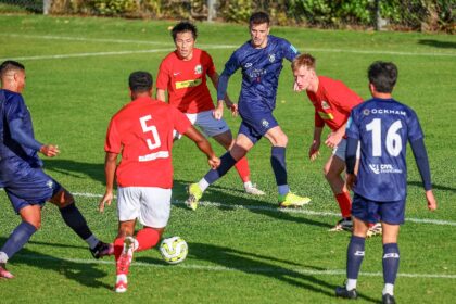 Auckland City (in blue) in domestic action in New Zealand
