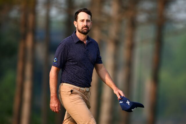 Chile's Cristobal Del Solar fired a nine-under par 61 to share the lead with Dane Thorbjor