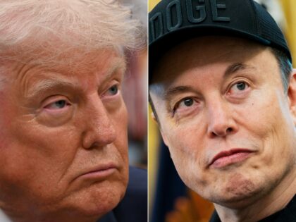 (COMBO) This combination of pictures created on June 5, 2025 shows US President Donald Tru