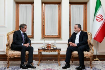 IAEA chief Rafael Grossi met with Iran's Foreign Minister Abbas Araghchi in Tehran in Apri