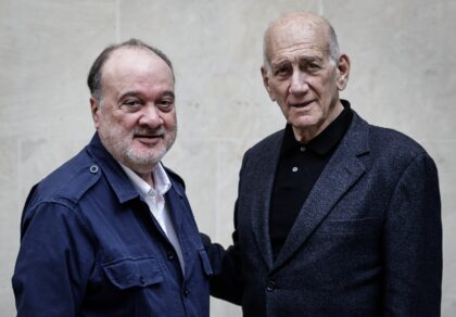 Former Israeli prime minister Ehud Olmert has teamed up with former Palestinian foreign mi