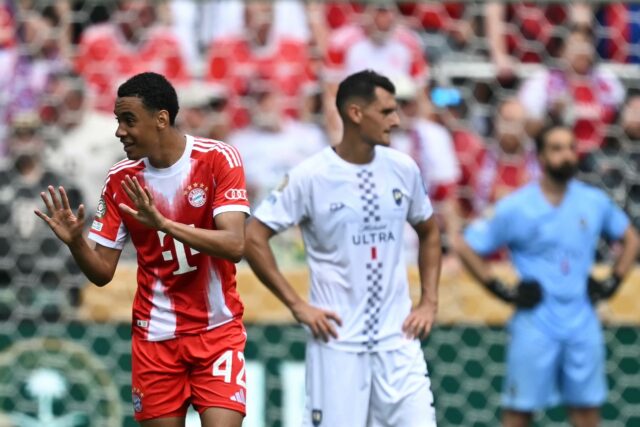Jamal Musiala scored a second half hat-trick as Bayern Munich destroyed New Zealand minnow