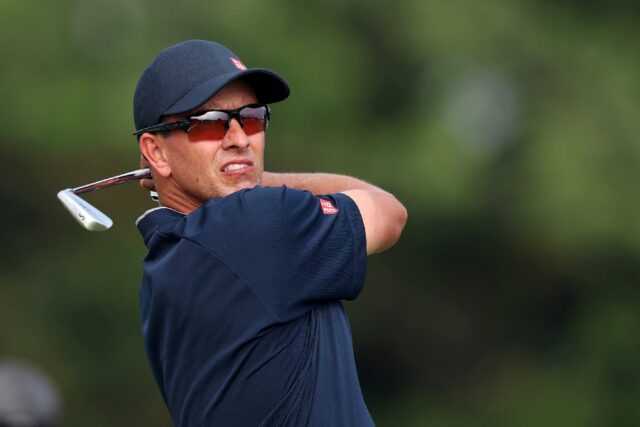 Former Masters champion Adam Scott of Australia fired back-to-back rounds of 70 to stand f