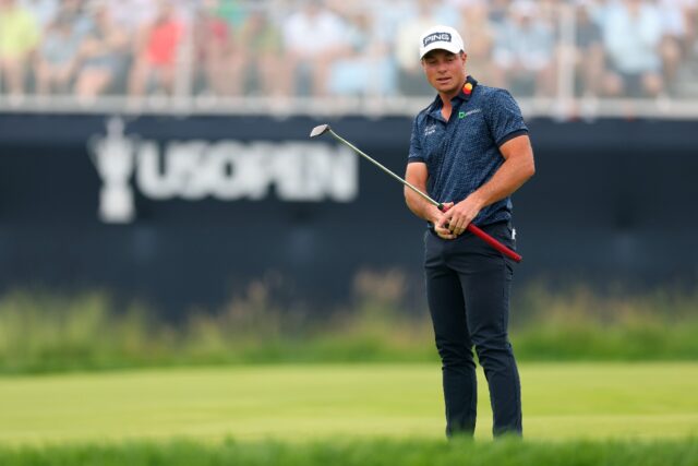 Norway's Viktor Hovland charged within a stroke of the lead in the second round of the US