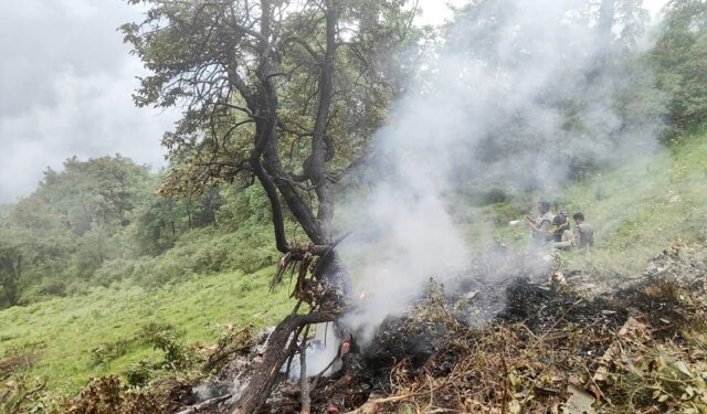 Seven people including a toddler were killed Sunday in India when a helicopter ferrying Hi