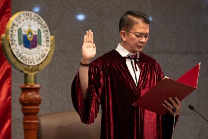 Philippine Senate President Francis Escudero leads Philippine senators in taking their oat