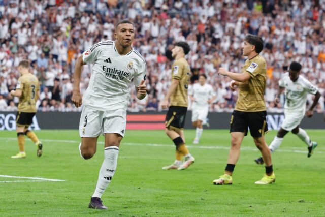 Real Madrid's French forward Kylian Mbappe is looking to add another trophy to his collect