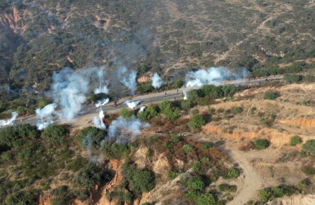 Soldiers and riot police have clashed for days with supporters of Bolivian former presiden