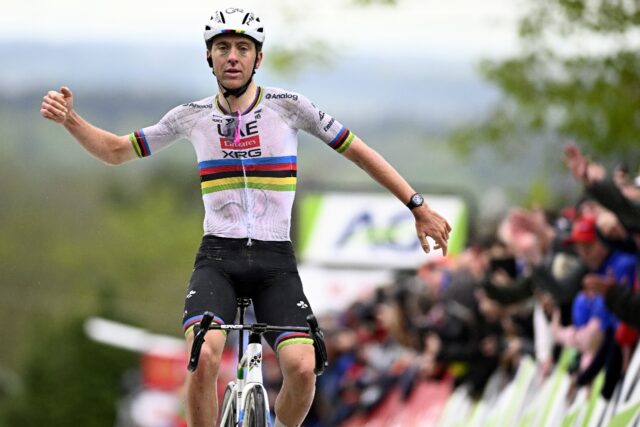 Tadej Pogacar endured the rigours of a fine one day classics campaign before swithcing his