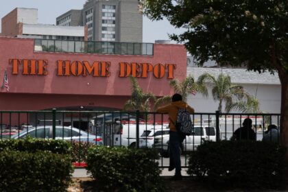 Undocumented migrants gather outside home improvement stores in the United States in the h