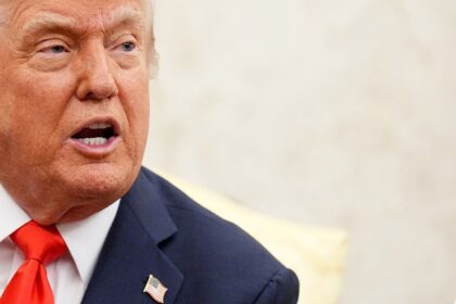 US President Donald Trump meets with the German Chancellor in the Oval Office of the White