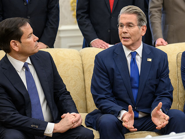 Secretary of the Treasury Scott Bessent speaks to President Donald Trump during a bilateral meeting with President Ferdinand Marcos Jr. of the Philippines, Tuesday, July 22, 2025, in the Oval Office. (Official White House Photo by Daniel Torok)