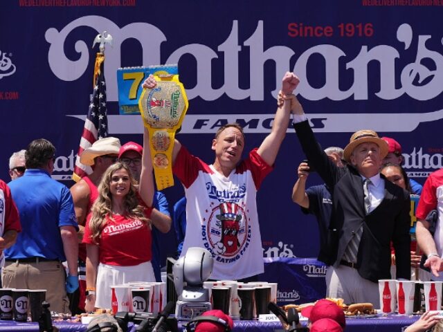 WATCH: ‘Top Dog’: Joey Chestnut Reclaims Title at Nathan’s Hot Dog Eating Contest