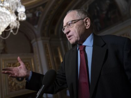FILE - Alan Dershowitz speaks to reporters at the Capitol in Washington, Wednesday, Jan. 2