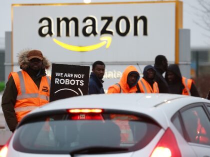 Amazon warehouse workers protest against robots