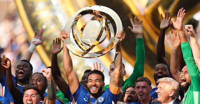 Trump Presents Chelsea with Trophy After FIFA Club World Cup Win