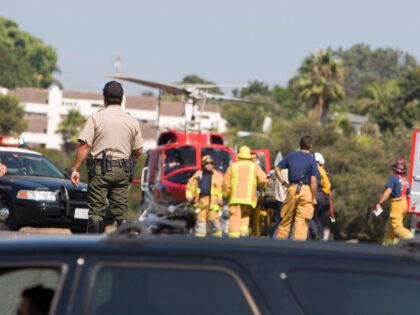 Crash scene, helicopter