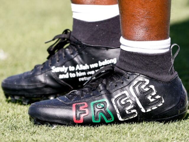 Don Juan Moore_Getty Images (5) JACKSONVILLE, FL - DECEMBER 1: A general view of the cleats worn by Linebacker Azeez Al-Sh