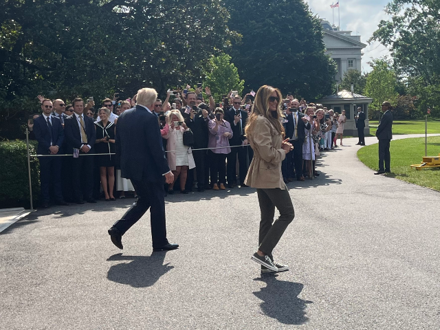Donald and Melania Trump Departing the White House for Texas July 11, 2025