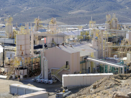 Molycorp Inc.'s rare earths mining and processing facility stands in Mountain Pass, C