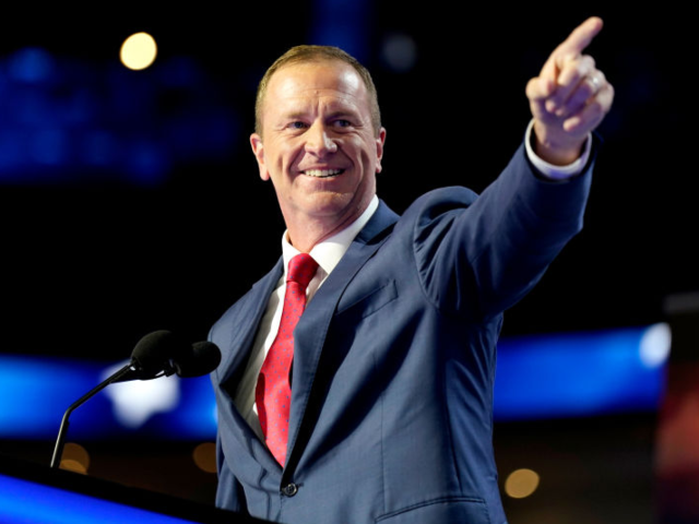 Senator Eric Schmitt, a Republican from Missouri, during the Republican National Conventio