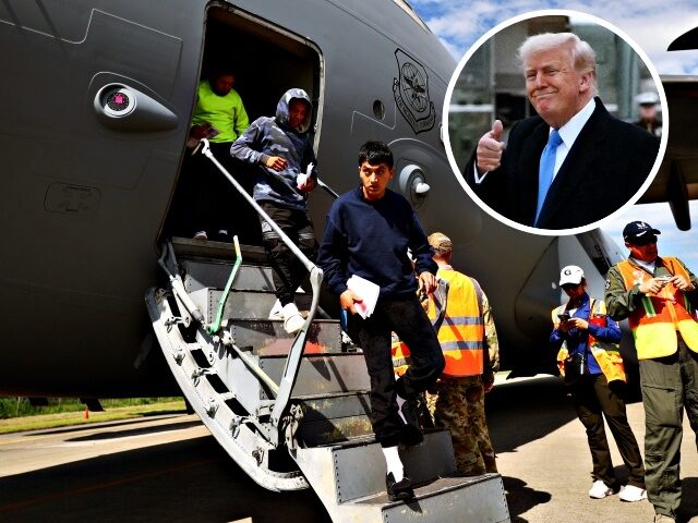 CORTES, HONDURAS - JANUARY 31: Deported migrants arrive from US in a military plane at Ram