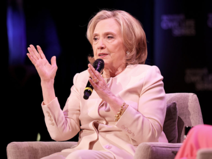 NEW YORK, NEW YORK - MAY 01: Hillary Clinton speaks onstage during a conversation with Mar