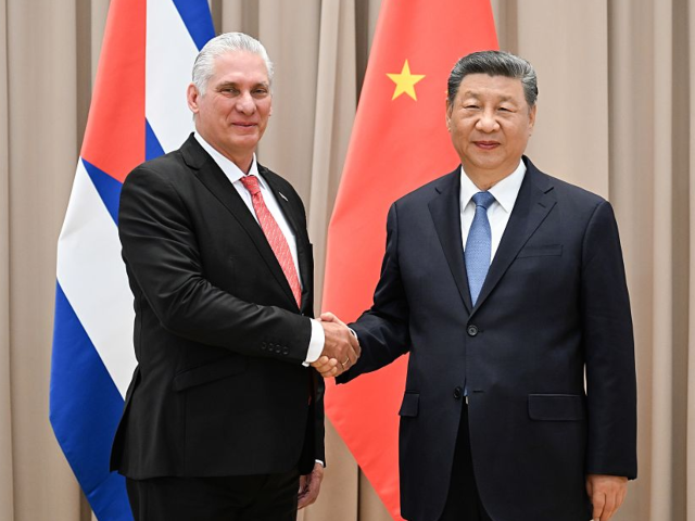 GettyImages-2214066739 Chinese President Xi Jinping meets with Cuban President Miguel Diaz-Canel on the sidelines