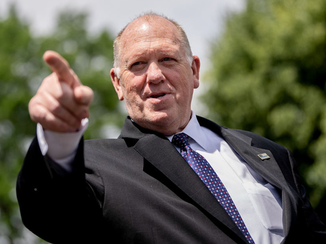 Tom Homan, White House border czar, speaks to members of the media outside the White House