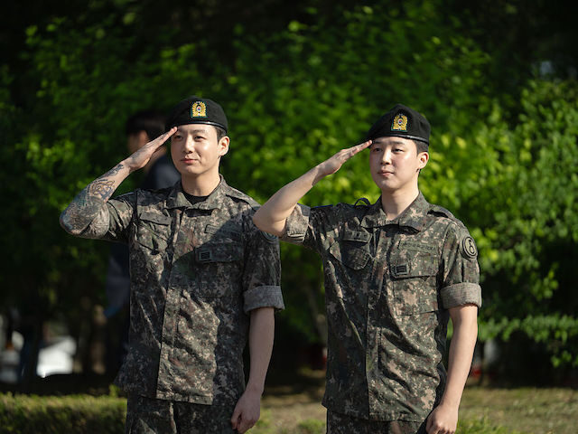 YEONCHEON-GUN, SOUTH KOREA - JUNE 11: BTS members Jimin and Jungkook discharged from milit