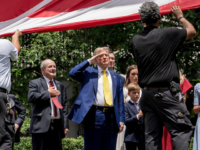 Trump ‘Personally Paid’ for Giant U.S. Flags at White House as Gifts to His Fellow Amer