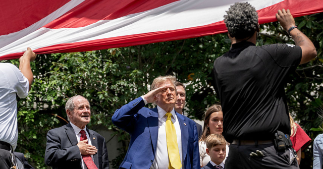 VIDEO: Trump 'Personally Paid' for Giant U.S. Flags at WH as Gift