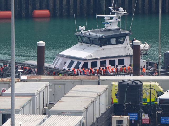 Migrant Channel crossing incidents A group of people thought to be migrants are brought in to Dover, Kent, from a Border Forc
