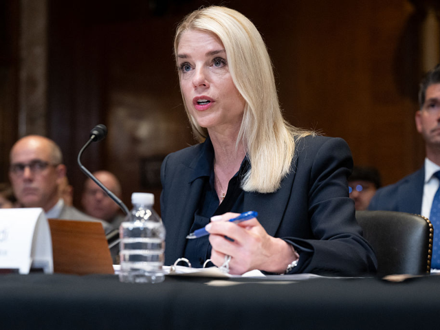 US Attorney General Pam Bondi testifies during a Senate Appropriations Subcommittee on Com
