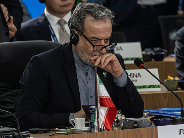 Abbas Araghchi, Iran's foreign minister, during a plenary session at the BRICS Summit in R