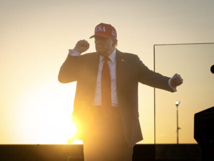 DES MOINES, IOWA - JULY 03: U.S. President Donald Trump leaves after speaking at a rally