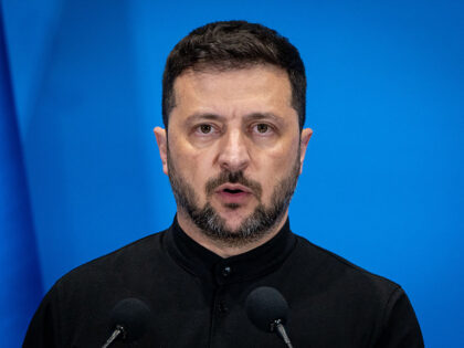 ROME, ITALY - 2025/07/10: Ukrainian President Volodymyr Zelensky addresses a press confere