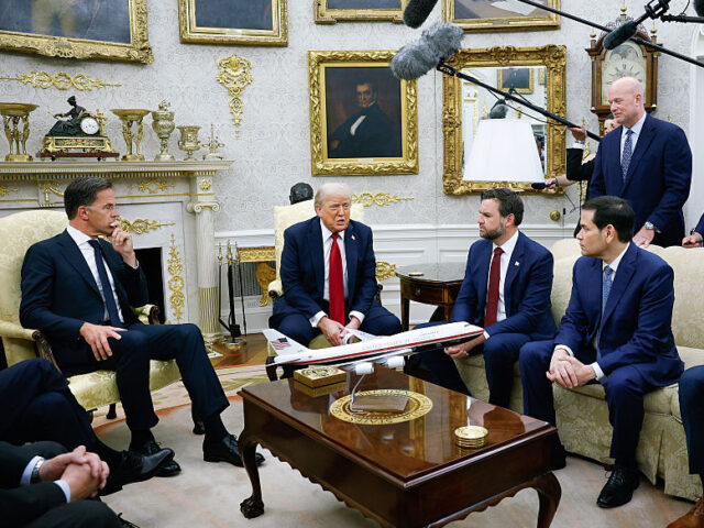 President Trump Meets With NATO Secretary General Rutte At The White House WASHINGTON, DC - JULY 14: U.S. President Donald Trump meets with NATO Secretary General Ma