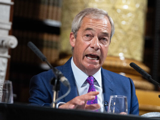LONDON, UNITED KINGDOM - JULY 21: Reform UK leader Nigel Farage speaks during a press conf