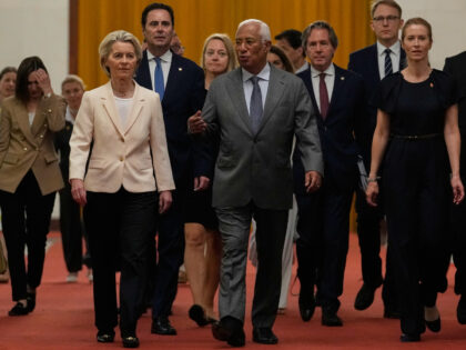BEIJING, CHINA - JULY 24: European Council President Antonio Costa (Center R) and European