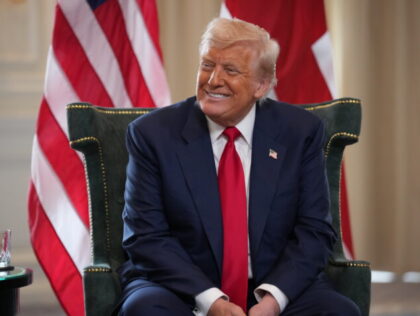 TURNBERRY, SCOTLAND - JULY 28: U.S. President Donald Trump reacts as he meets British Prim