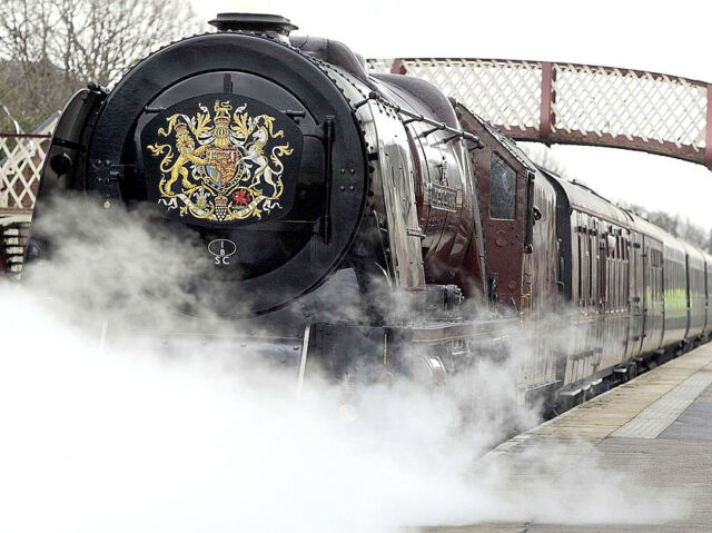 HRH Prince Charles Visits Appleby Station Along the Settle to Carlisle Line Prince Charles, The Royal Train arrives at Appleby station, Cumbria, Tuesday March 22, 200
