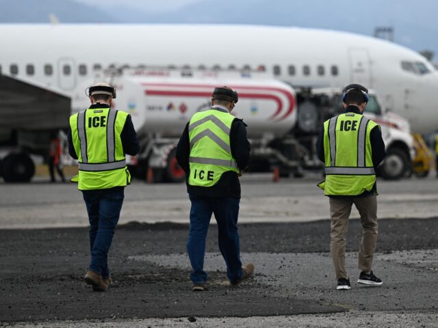criminal migrants US Immigration and Customs Enforcement (ICE) agents prepare for the arrival of Guatemalan