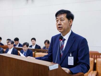 Koo Yun-cheol, nominee for South Korea's finance minister, speaks during a confirmation he