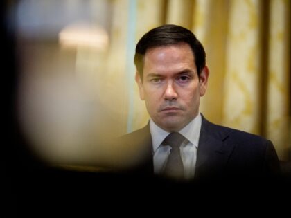 Marco Rubio with a stern look