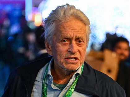 LAS VEGAS, NEVADA - NOVEMBER 22: Michael Douglas walks in the Paddock during qualifying ah