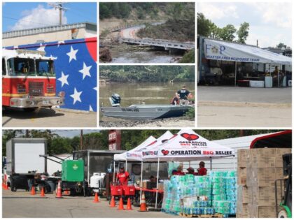 Groups Serve Thousands of Meals to Texas Rescue Workers, Flood Victims (Randy Clark/Breitb