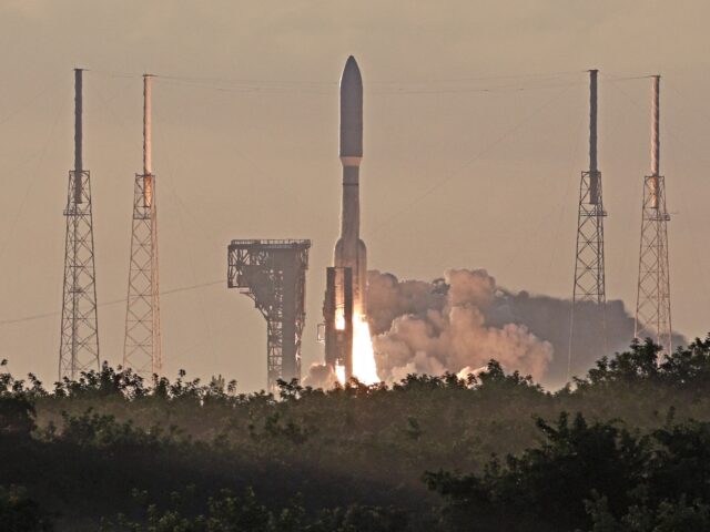 An Atlas V rocket of United Launch Alliance (ULA) lifts off from Space Launch Complex 41 a